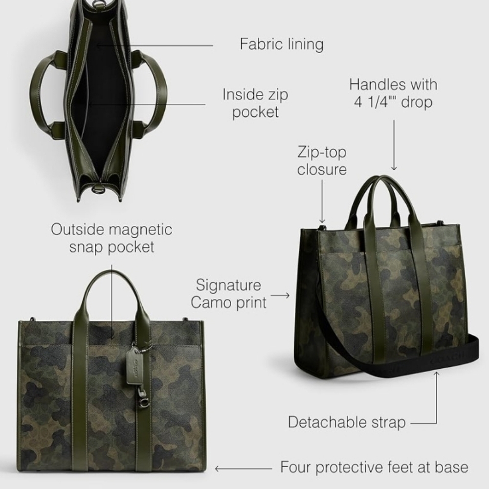 Coach Wesley  Camouflage - Green and Black - Picture 3 of 8